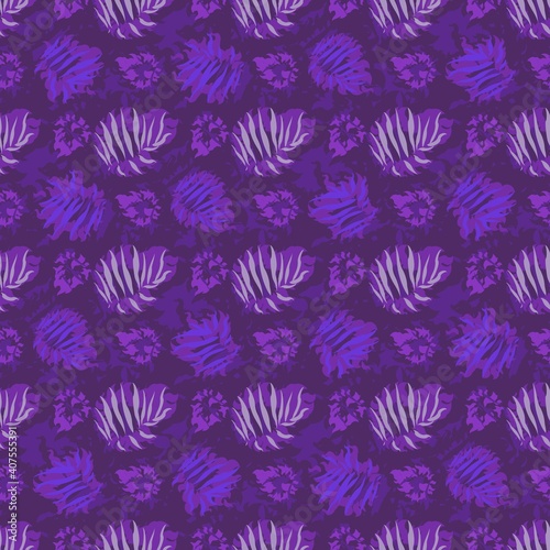seamles pastel leaf pattern variations