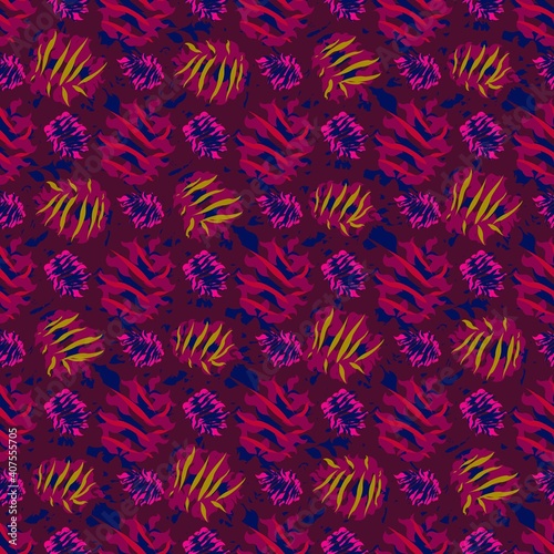 seamles leaf pattern variations