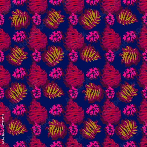 seamles leaf pattern variations