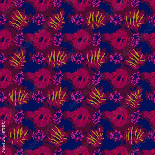 seamles leaf pattern variations