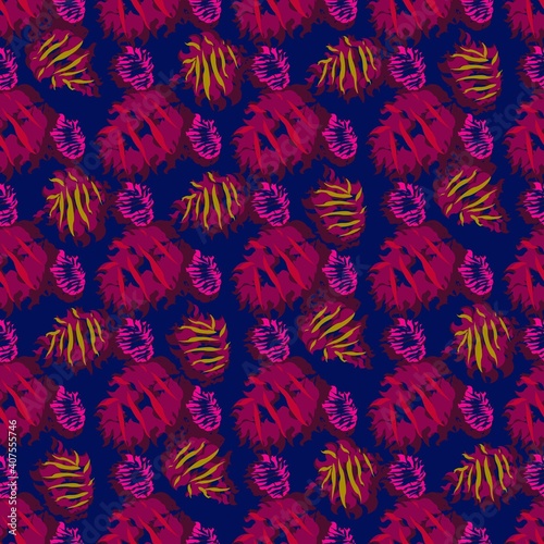 seamles leaf pattern variations