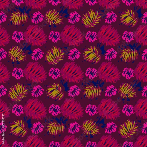 seamles leaf pattern variations