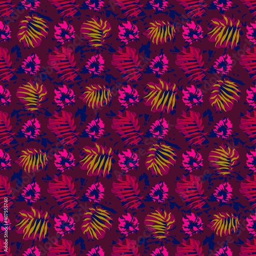 seamles leaf pattern variations