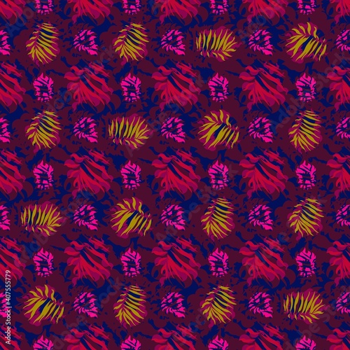 seamles leaf pattern variations