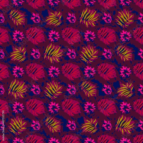 seamles leaf pattern variations