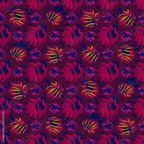 seamles leaf pattern variations