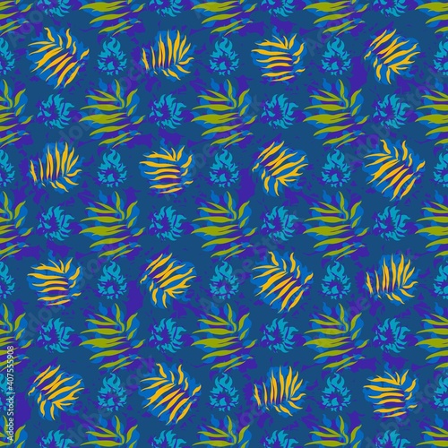 seamles leaf pattern variations