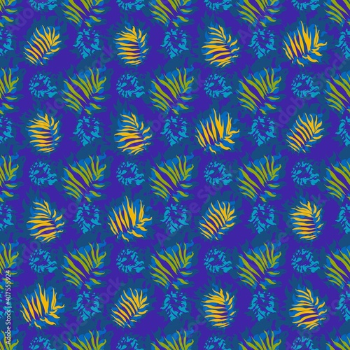 seamles leaf pattern variations