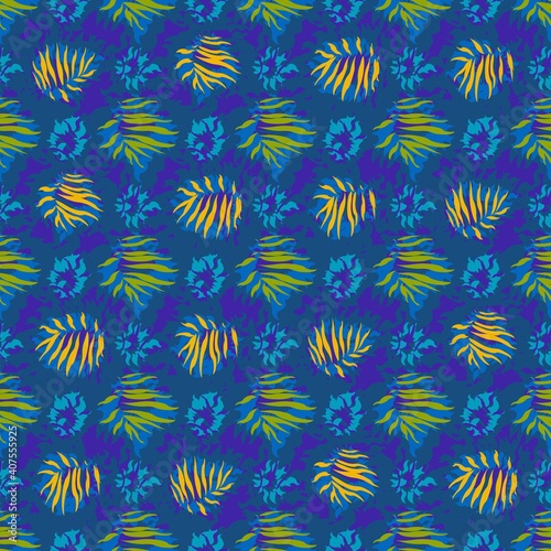 seamles leaf pattern variations