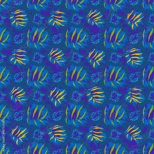 seamles leaf pattern variations