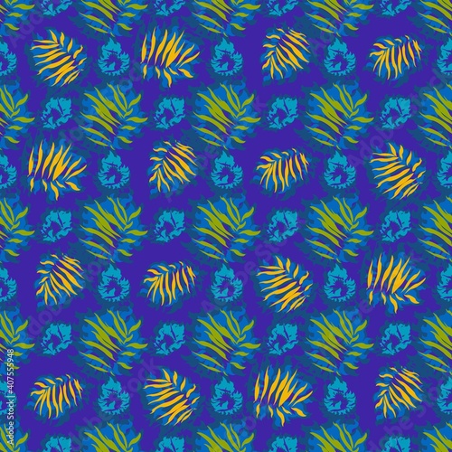 seamles leaf pattern variations