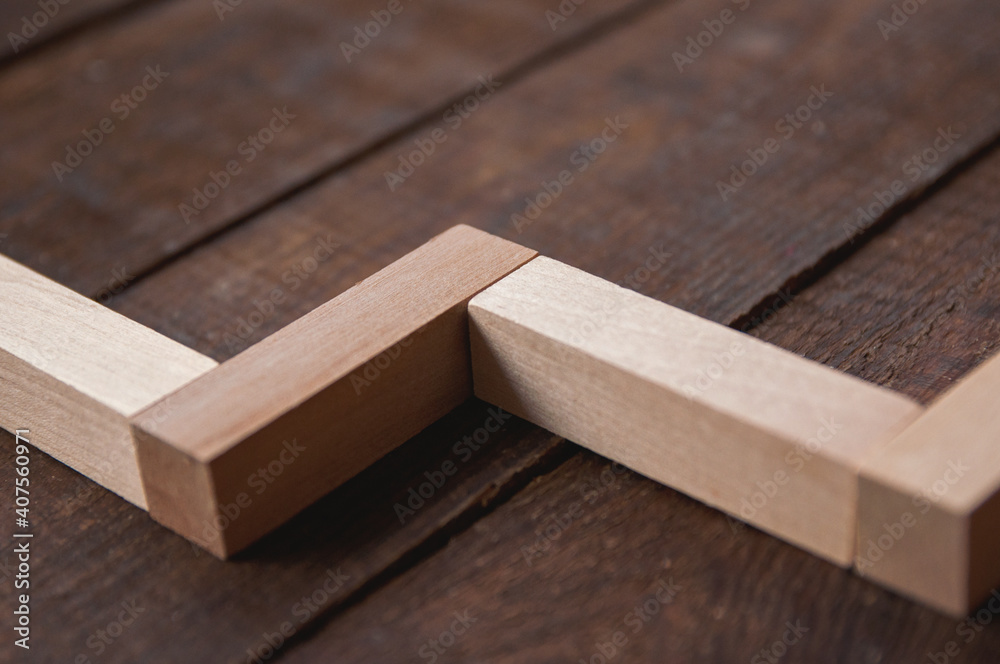 background wooden brown there are laid out wooden rectangles background wooden brown there are laid out wooden rectangles