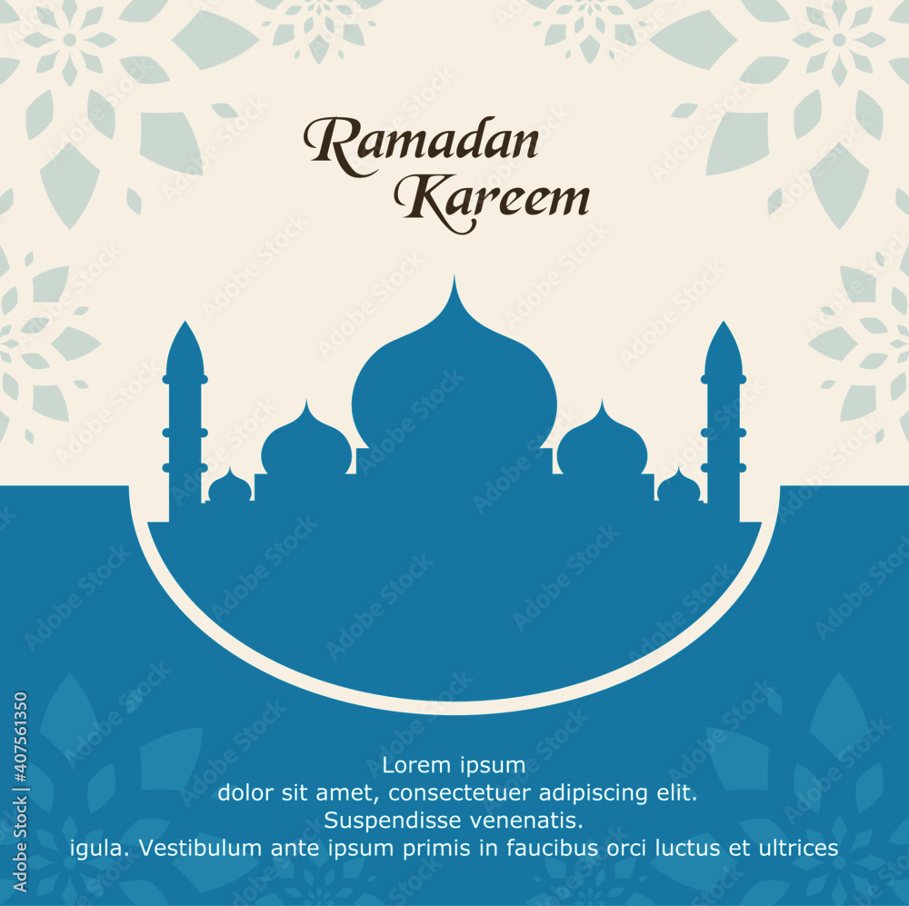 Naklejka premium Ramadan Kareem congratulations designs