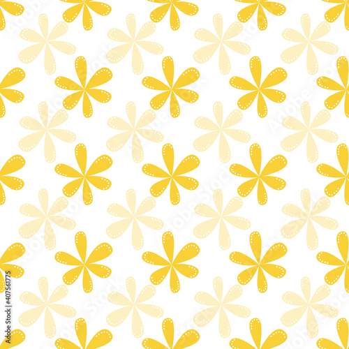 Floral botanical seamless patterns. Vector design for paper, cover, wallpaper, fabric, textile, interior decor and other project. © Dorido