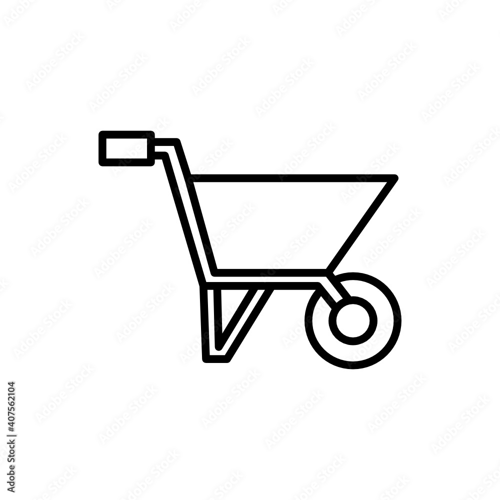 wheelbarrow outline icon wheelbarrow outline icon
