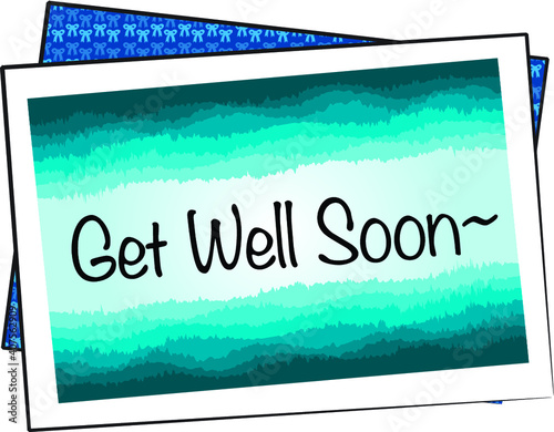 vector get well soon card