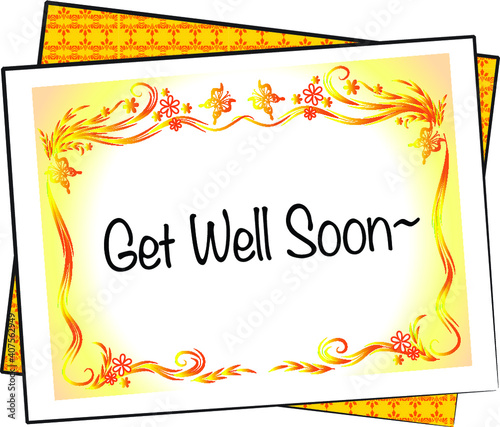 vector get well soon card