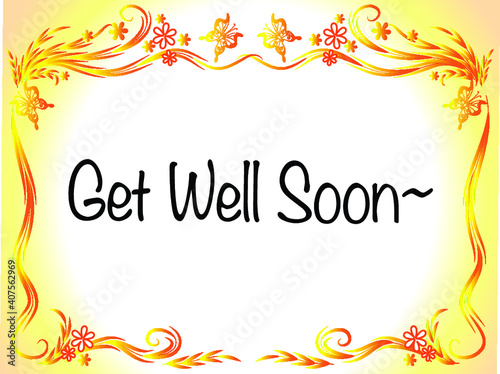 vector get well soon card
