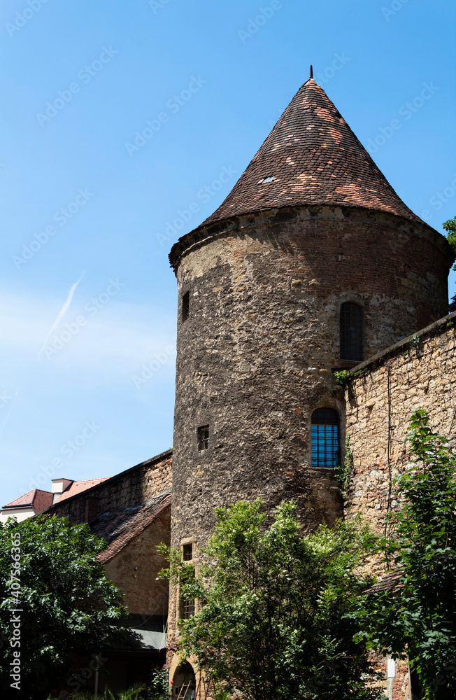 old tower in village
