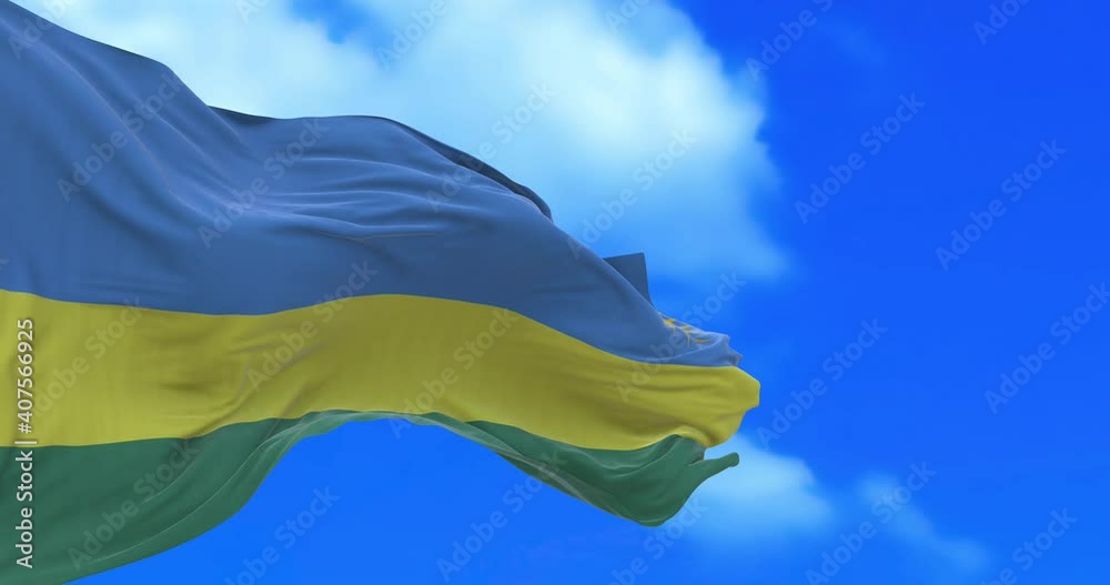 Seamless loop of Rwanda flag.