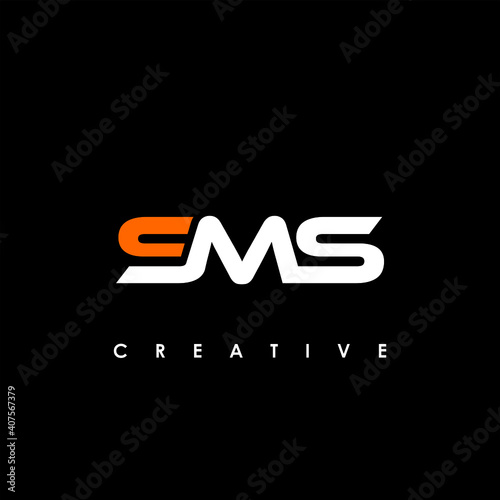 SMS Letter Initial Logo Design Template Vector Illustration	
