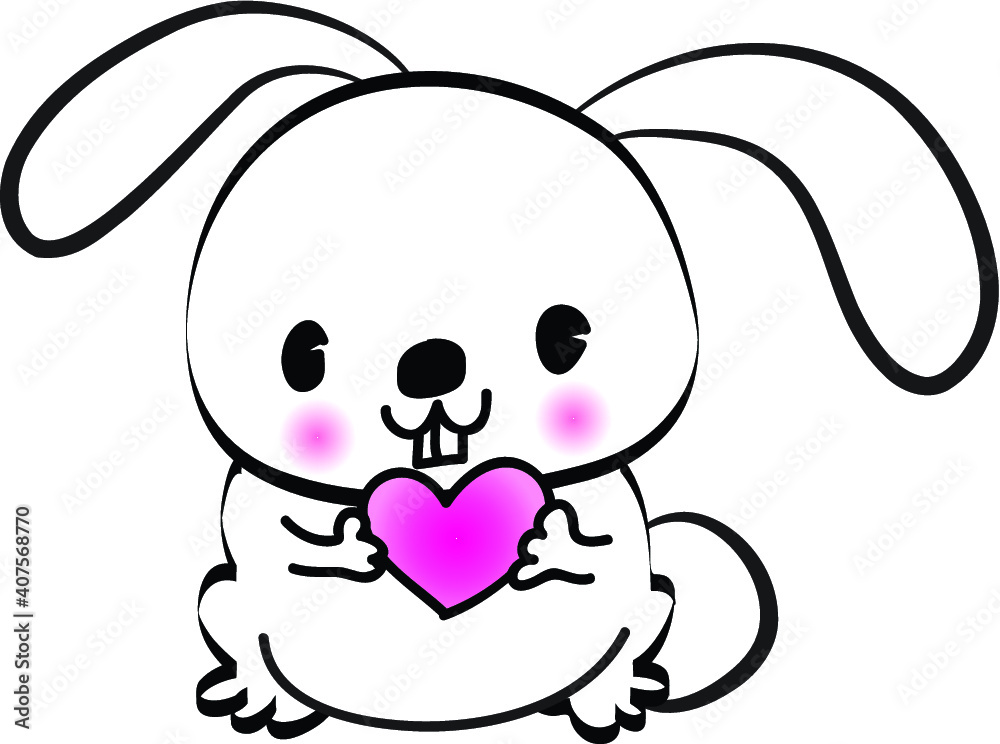 vector cartoon rabbit emoji life action set vector cartoon rabbit emoji life action set
