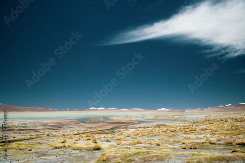 Colorful mountain landscape in Bolivia Altiplano region