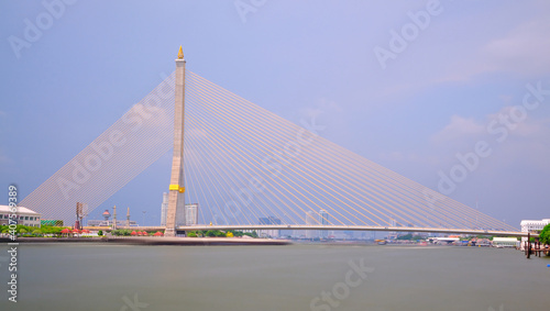 A View of Rama VIII Bridge in Bangkok