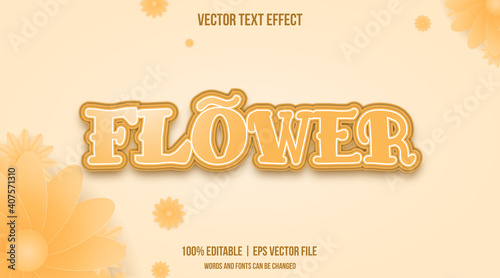 Flower text effect