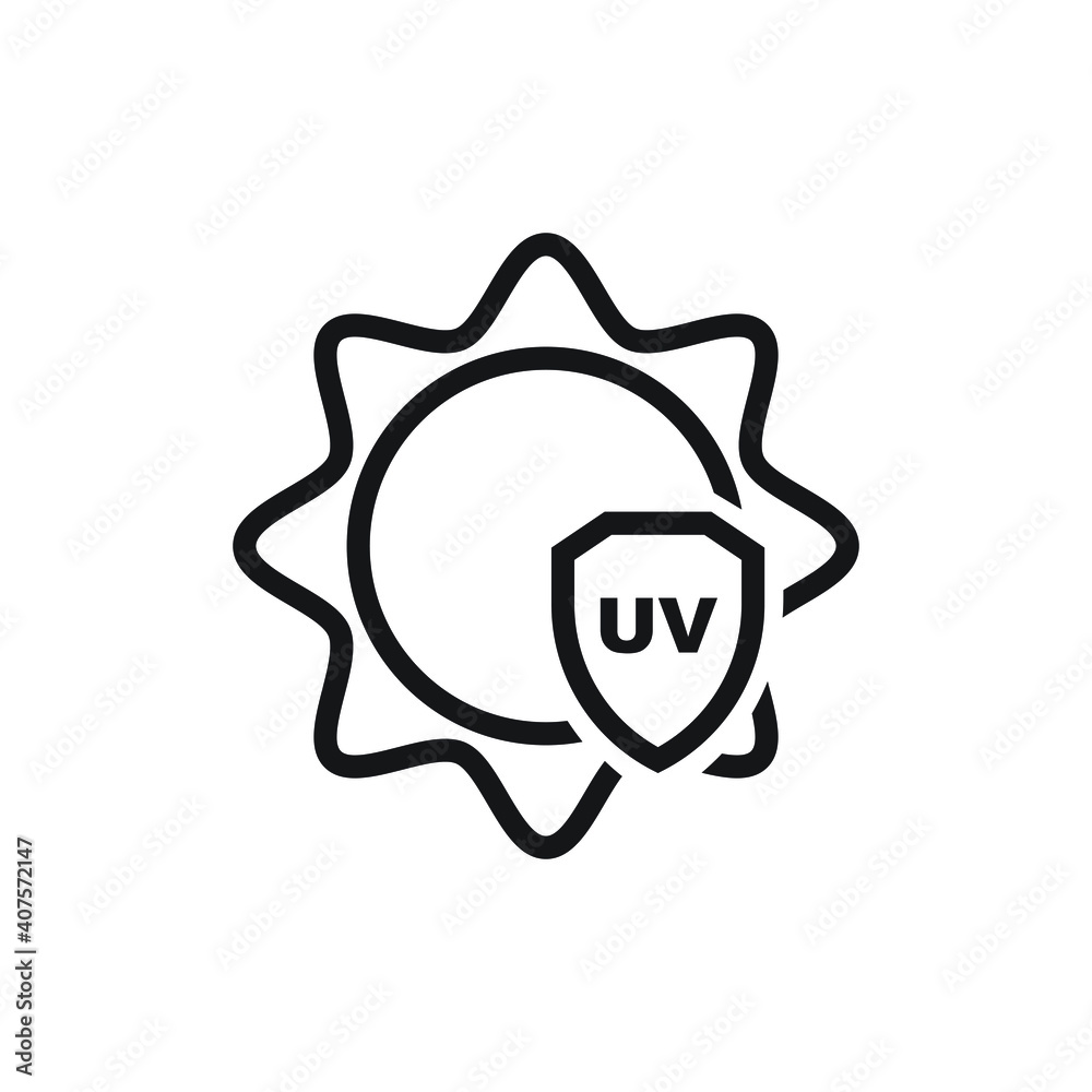 UV protection icon design. vector illustration UV protection icon design. vector illustration