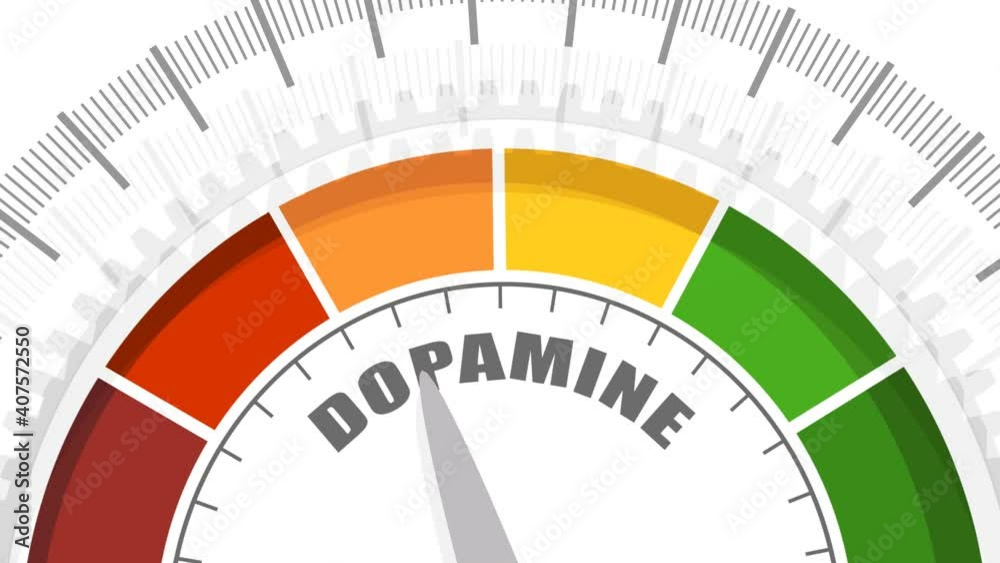 Gradient scale. Hormone dopamine level measuring device. Sign tachometer, speedometer, indicators. Infographic gauge element. 3D rendering. Gradient scale. Hormone dopamine level measuring device. Sign tachometer, speedometer, indicators. Infographic gauge element. 3D rendering.