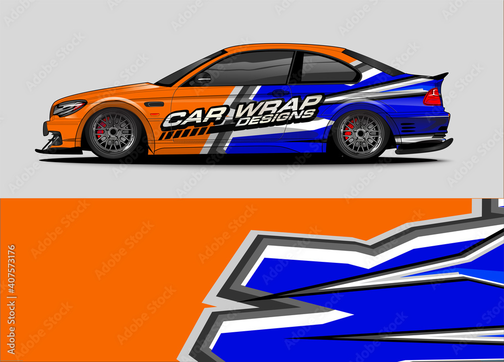 Obraz premium abstract background vector for racing car wrap design and vehicle livery