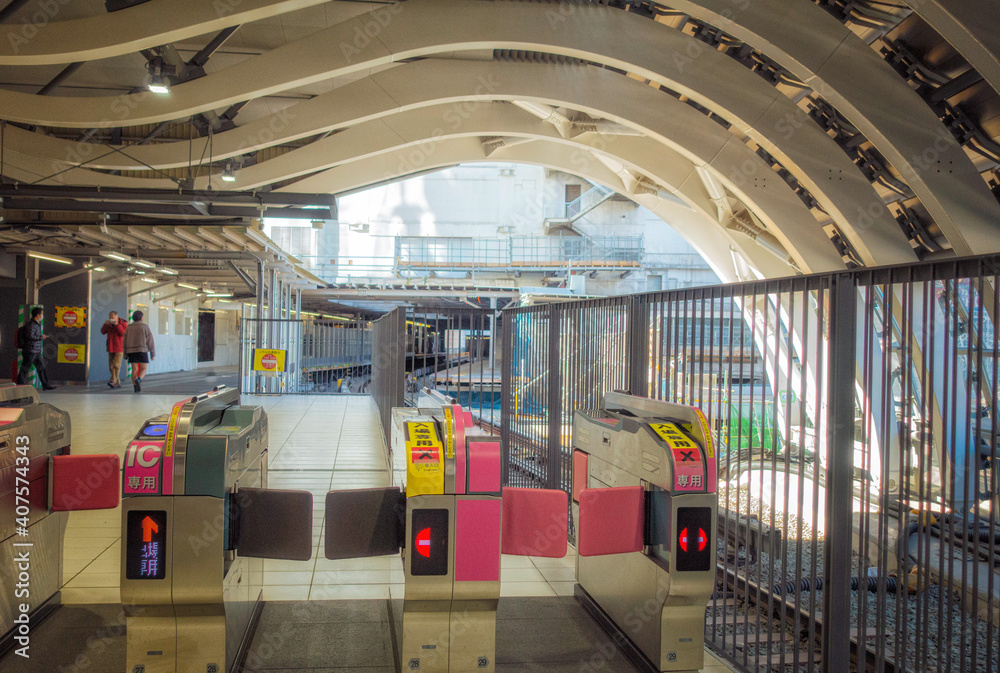 Fototapeta premium 東京メトロ銀座線渋谷駅の改札(新駅舎)