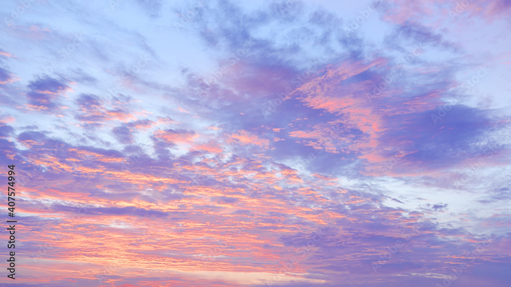 beautiful landscape of sunset sky background