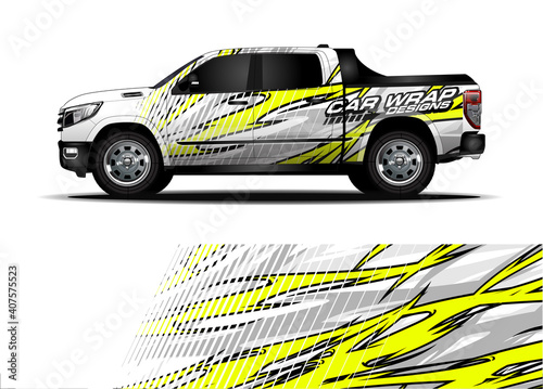 vehicle graphic kit vector. Modern abstract background for car wrap branding and automobile sticker decals livery 