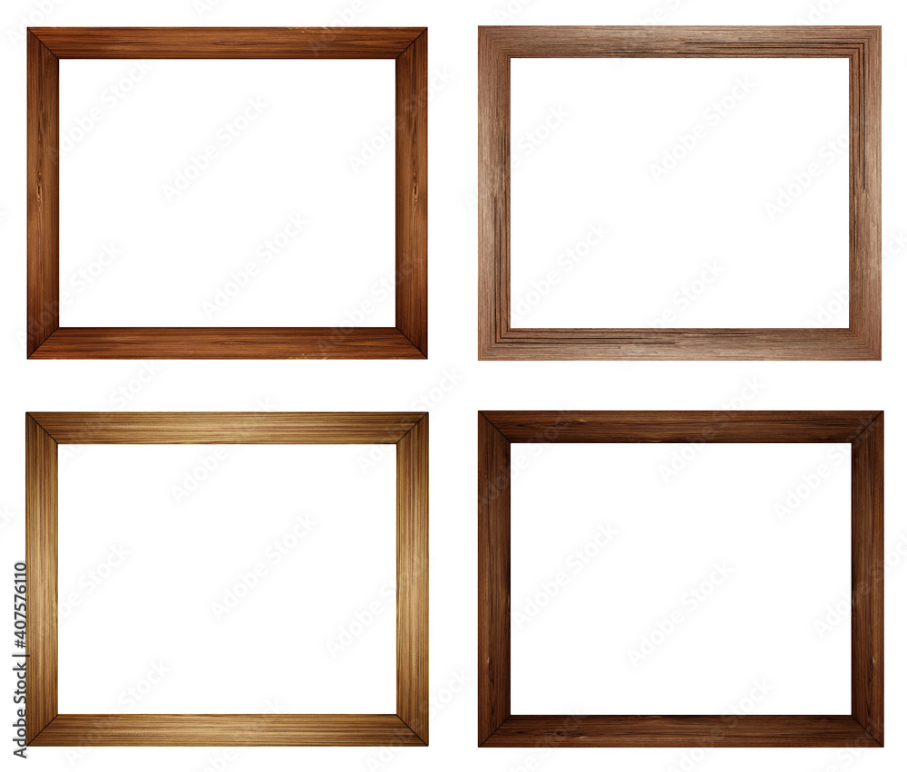 Wood frames set isolated on white Wood frames set isolated on white