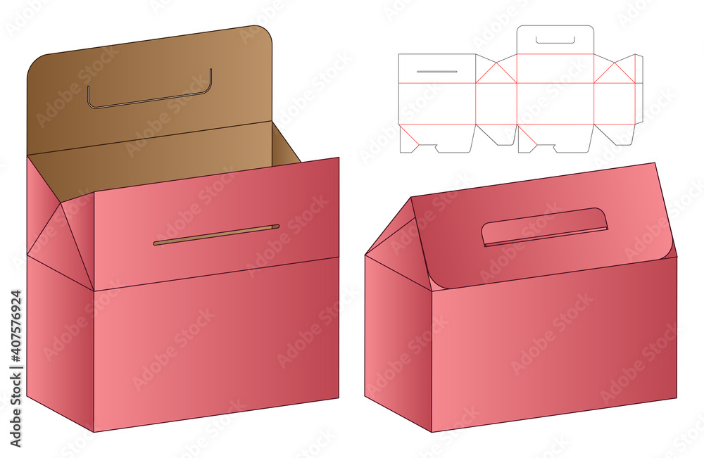 Box packaging die cut template design. 3d mock-up Box packaging die cut template design. 3d mock-up