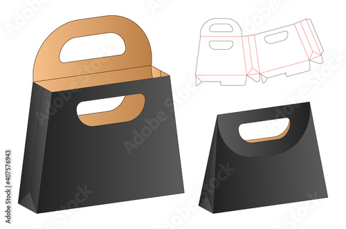 Box packaging die cut template design. 3d mock-up