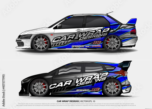 Car decal, truck and cargo van wrap design vector. Modern abstract background for car branding and vehicle livery

