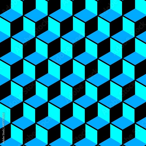 seamless pattern of 3d cubes