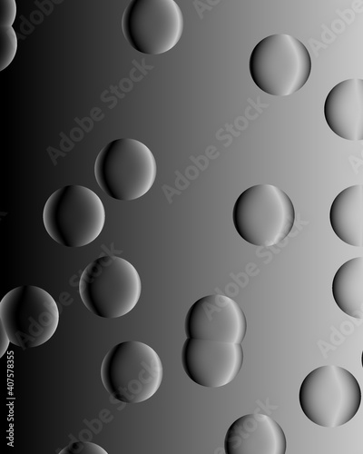 3D abstract background with droplets