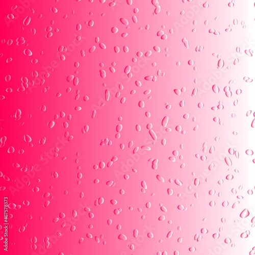 pink water drops on glass 