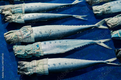 Cooking of fisherman's processed seafood in Thailand
