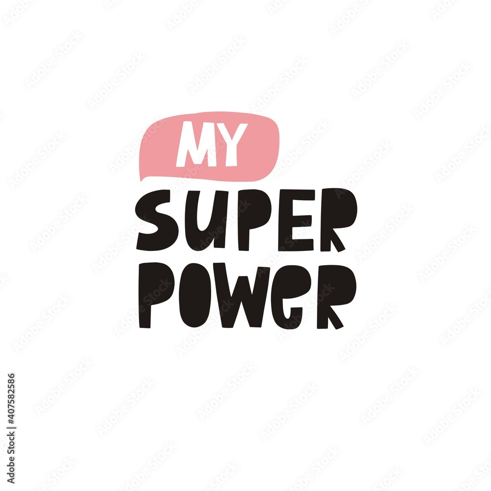 Fototapeta premium Girl Power Vector illustration and lettering