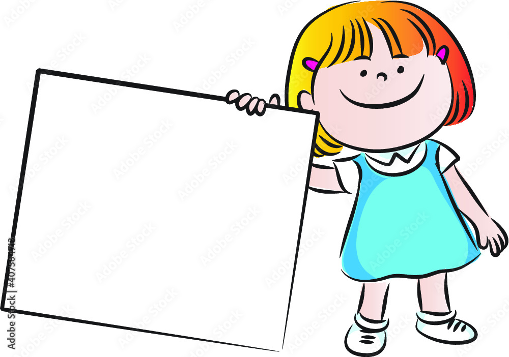 vector cartoon school kids holding card border vector cartoon school kids holding card border