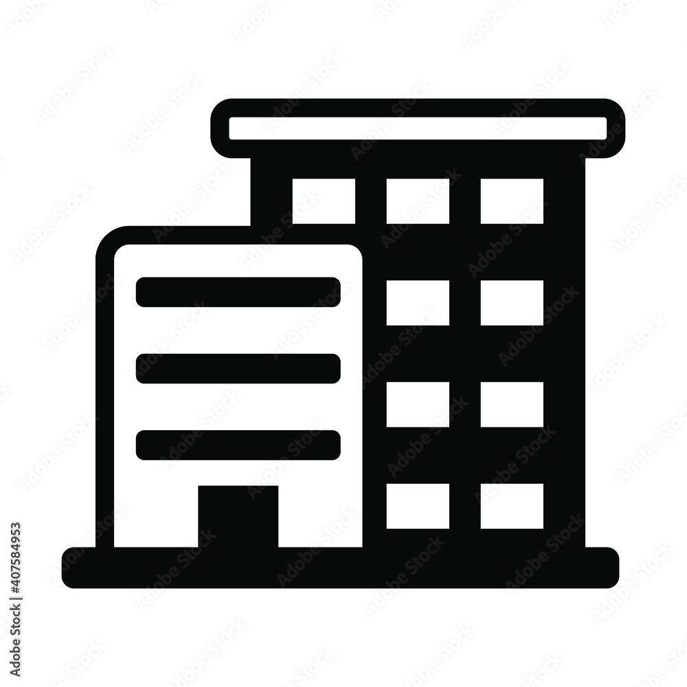 Office building icon vector graphic illustration Office building icon vector graphic illustration