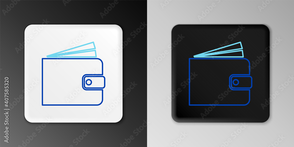 Line Wallet icon isolated on grey background. Colorful outline concept. Vector. Line Wallet icon isolated on grey background. Colorful outline concept. Vector.