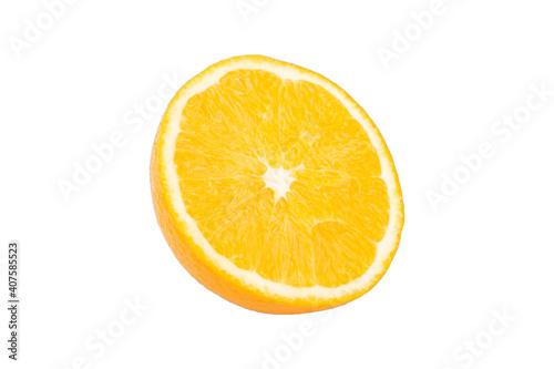  freshness  sliced orange fruit isolated white background