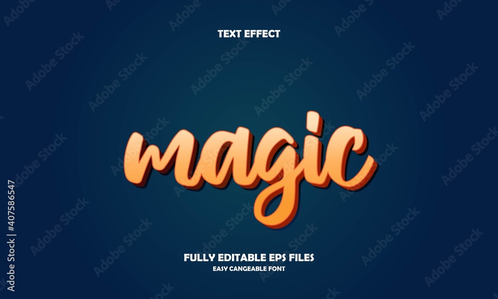 magic text effect editable vector illustration magic text effect editable vector illustration