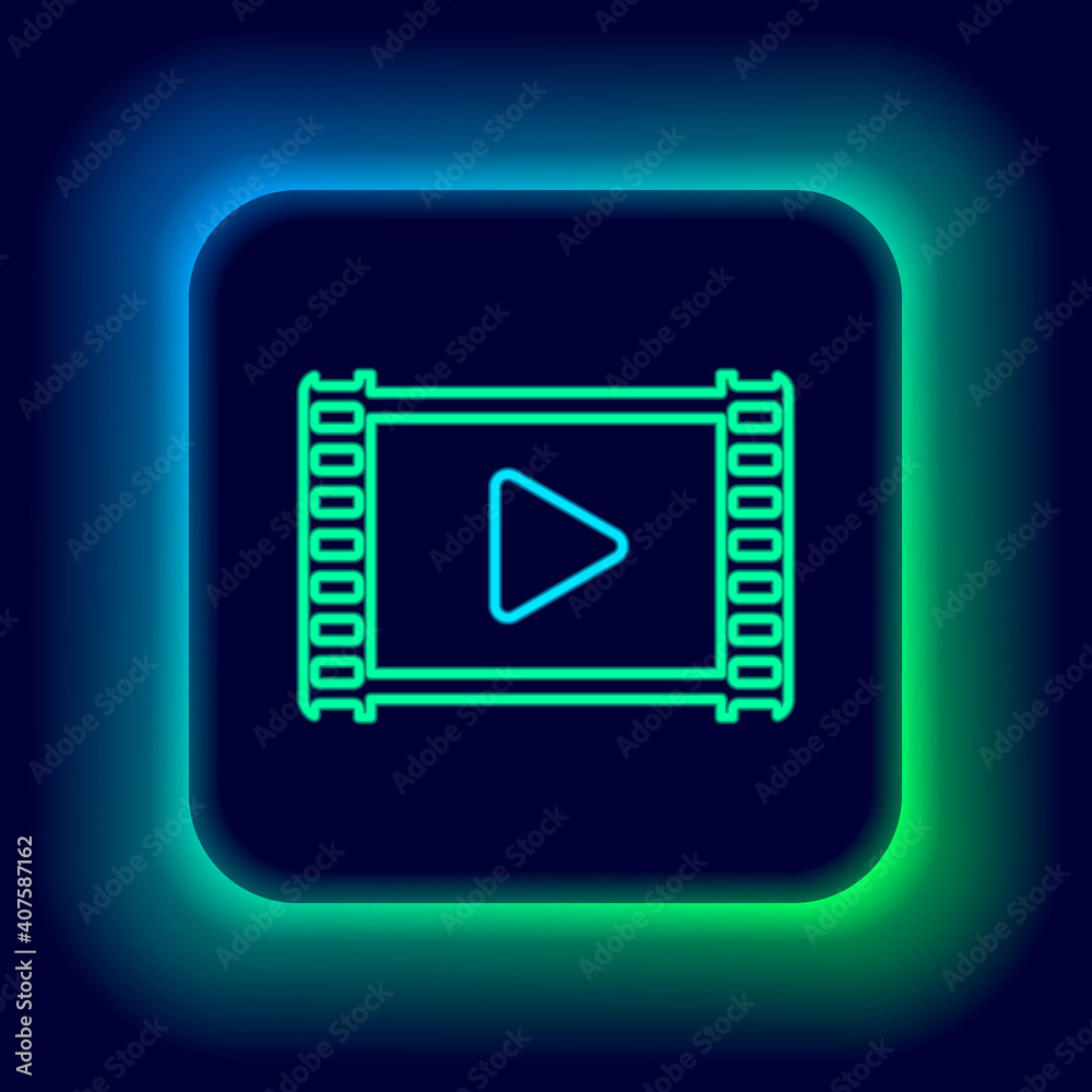 Glowing neon line Movie clapper icon isolated on black background. Film clapper board. Clapperboard. Cinema production or media industry concept. Colorful outline concept. Vector. Glowing neon line Movie clapper icon isolated on black background. Film clapper board. Clapperboard. Cinema production or media industry concept. Colorful outline concept. Vector.